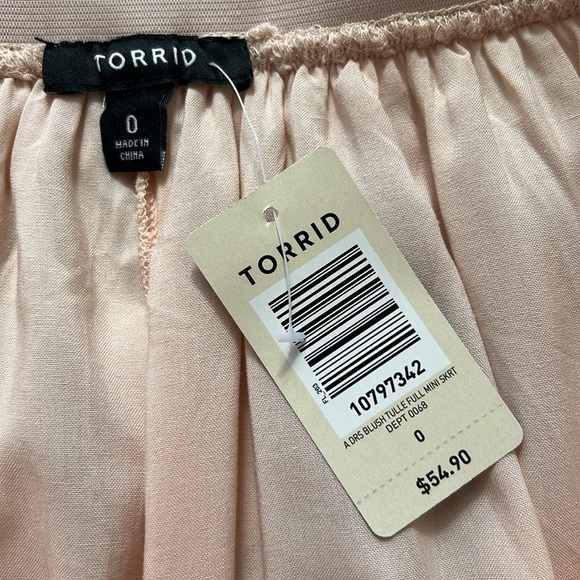 NWT Torrid Blush Pink Tulle Full Mini Skirt Balletcore Feminine Girly 0 - Picture 10 of 13